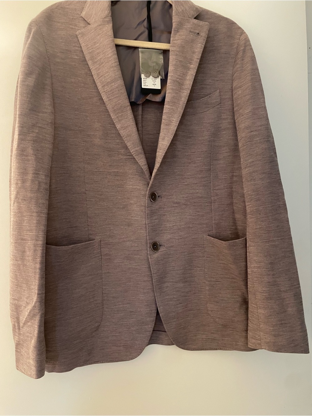 Men's Lavender Knit Blazer - Modern Two-Button Sport Jacket
